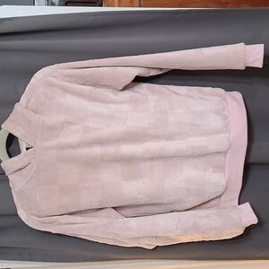 Cold Crush Plush Hoodie Dusty‎ Rose Checkered Size S GUC READ